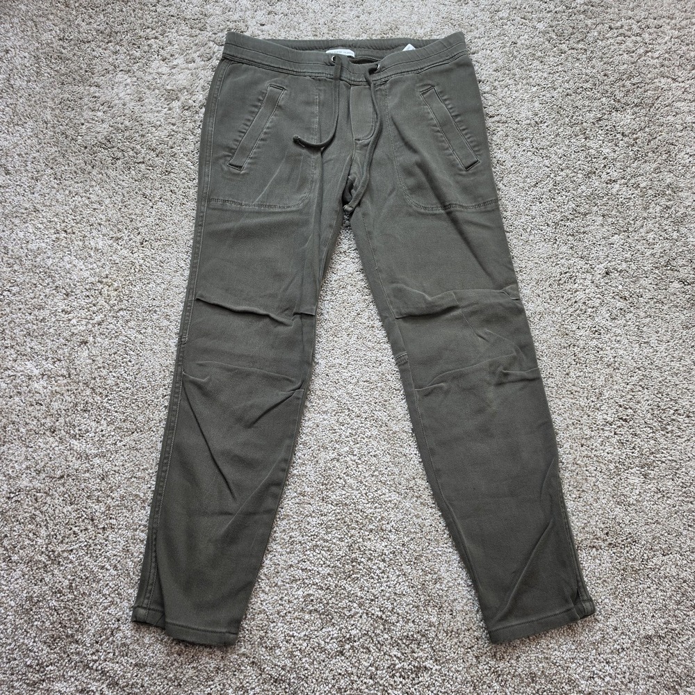 James Perse Pants Womens Size 0 Green Jogger Twill Drawstring Soft‎ Drape Taper